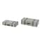 Gray Fabric Woven Storage Decorative Trunk with Silver Latches & Buckles Set